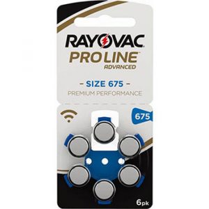 Батарейки для слуховых аппаратов Rayovac Proline №675