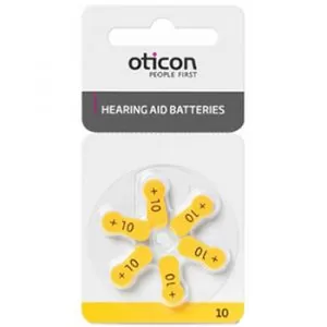 Батарейки для слуховых аппаратов Oticon №10