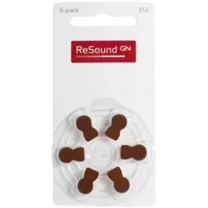 Батарейки для слуховых аппаратов ReSound №312